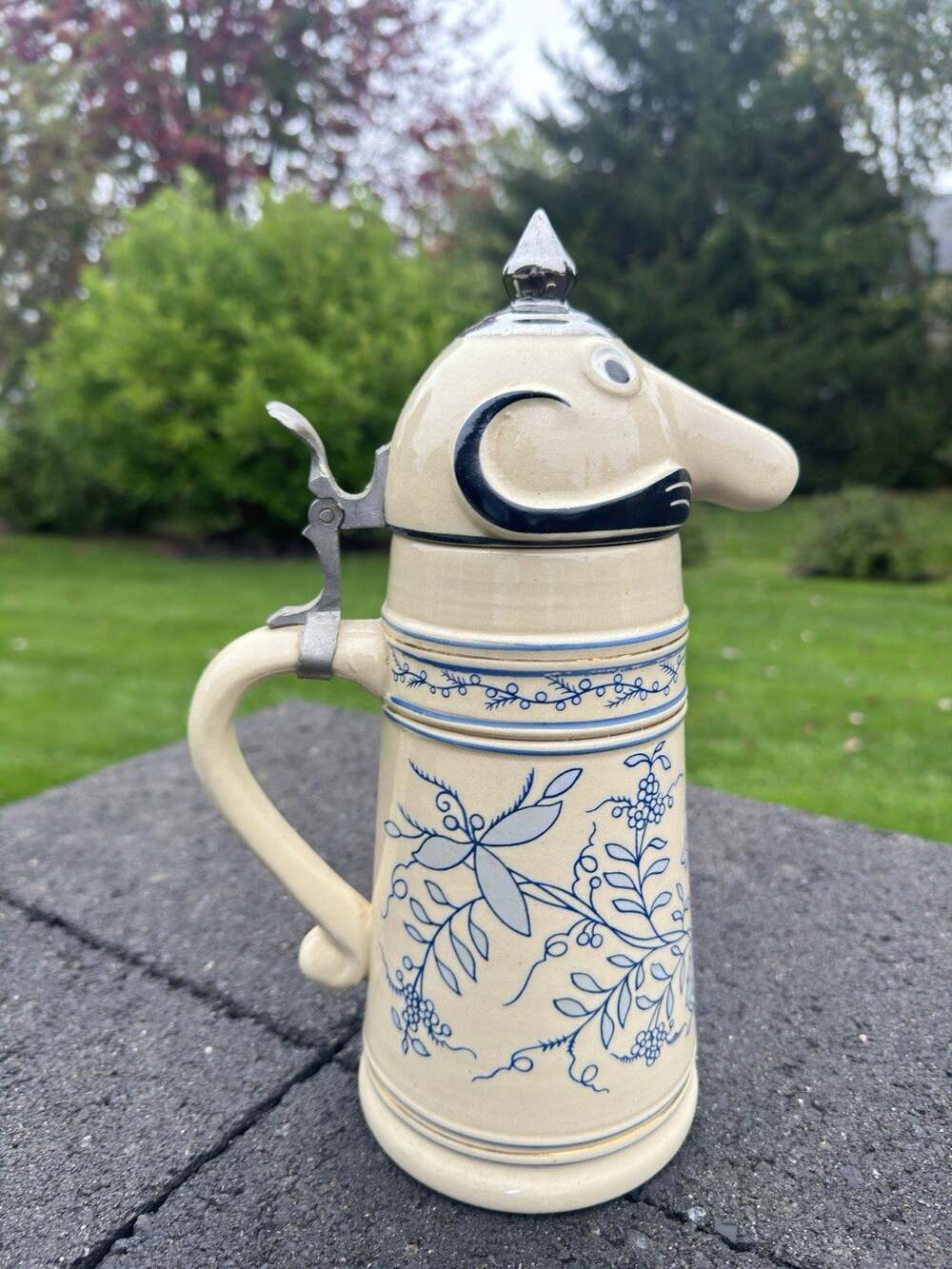 Vintage Schultz & Dooley Webco Beer Stein Figural Big Nose Made in Germany